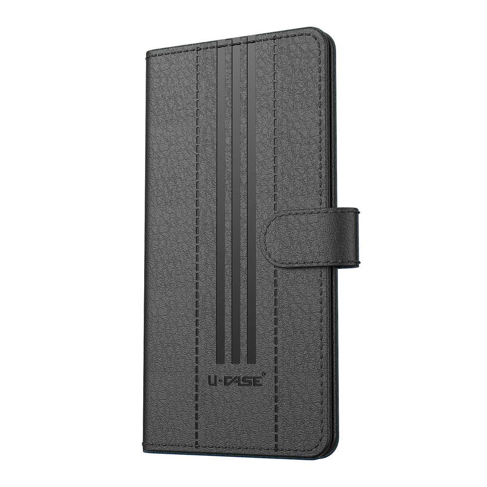 U-CASE Magnetic Flip Cover for Realme Poco C61 / Xiaomi Redmi A3 Vegan Foldable Stand & Pocket Magnetic Closure - Aibex